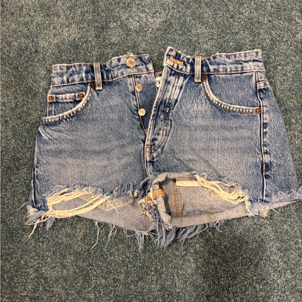 Zara Jean Shorts Denim Cut Off - Size 2